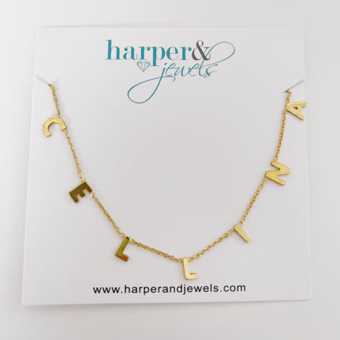 MADE FOR ME!  Hanging Name Necklace - CELLINA