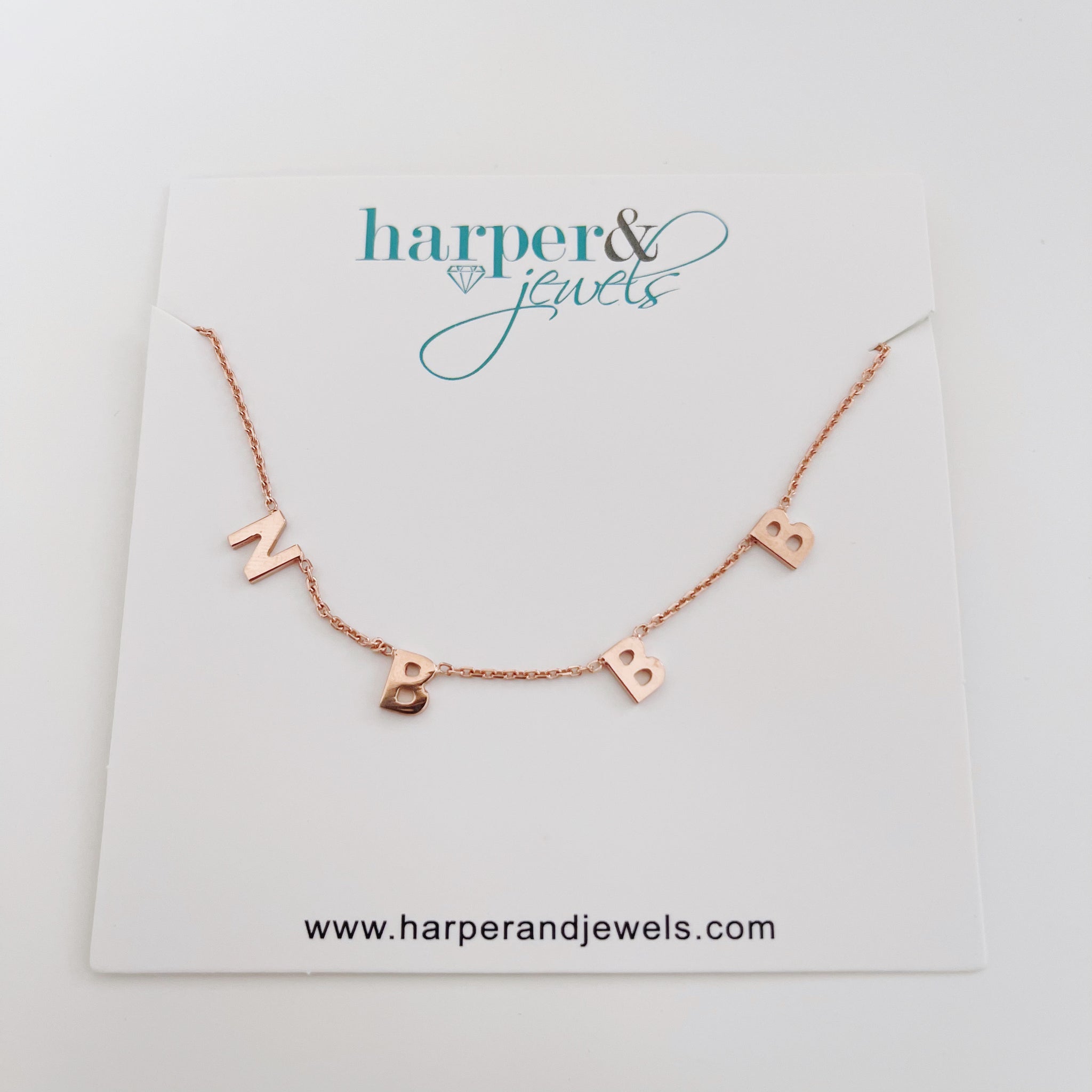 MADE FOR ME!  Dainty Hanging Name Necklace - NBBB