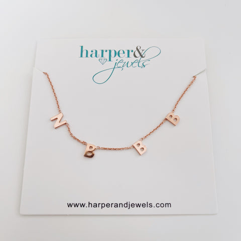 MADE FOR ME!  Dainty Hanging Name Necklace - NBBB