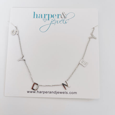 MADE FOR ME!  Dainty Hanging Name Necklace -Sydney