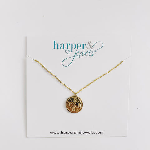 MADE FOR ME!  Gold Small Personalized Coin Disc Necklace