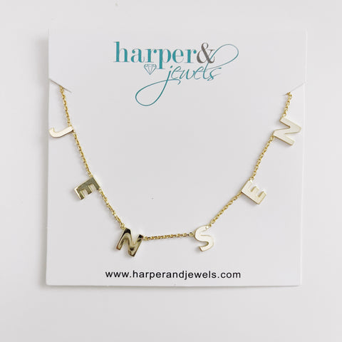 MADE FOR ME!  Hanging Name Necklace - JENSEN