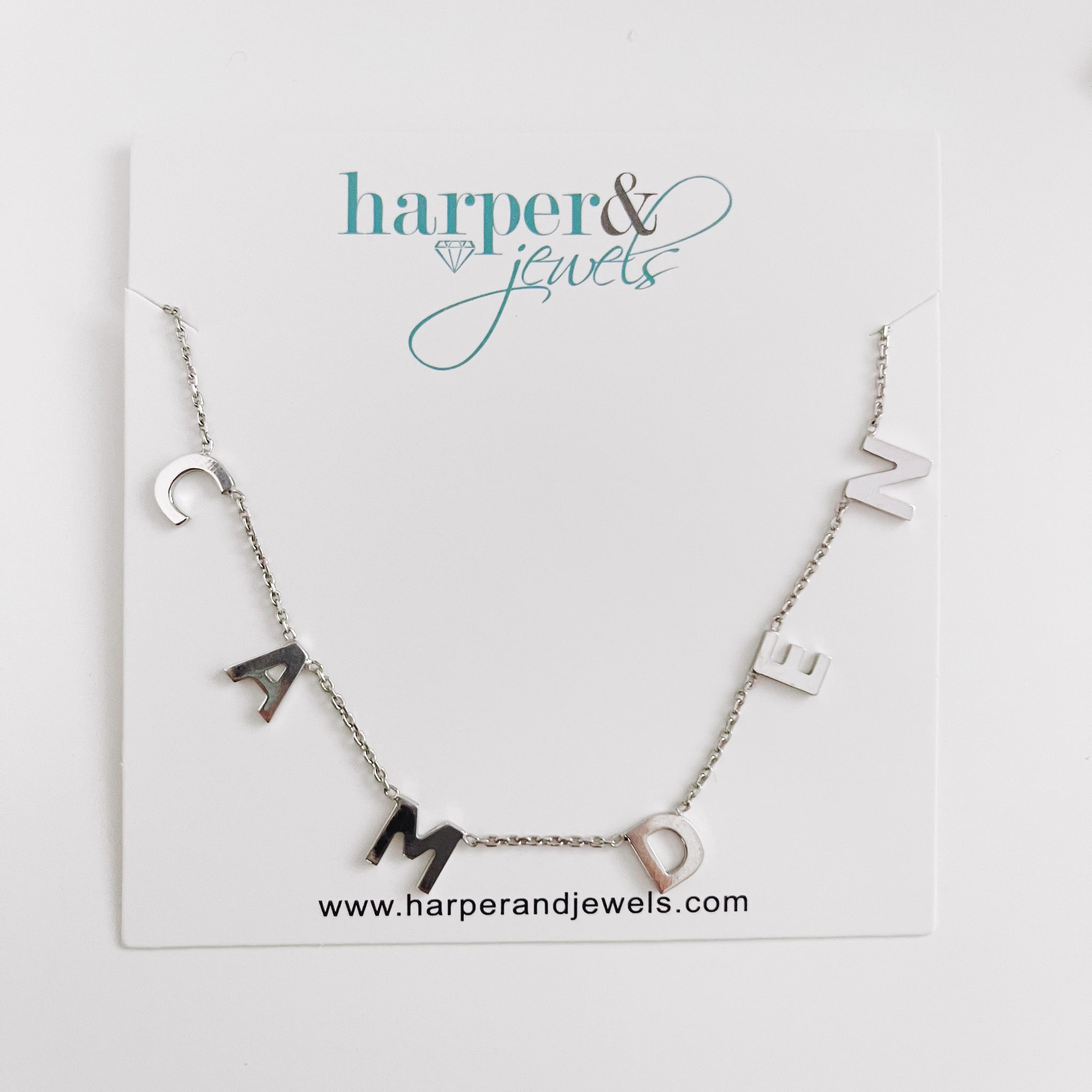 MADE FOR ME!  Hanging Name Necklace - CAMDEN