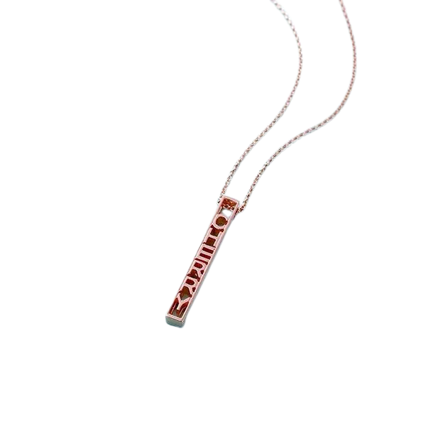 Vertical 3d Bar Necklace