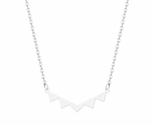 This is an image of our silver minimalist necklace on a white background