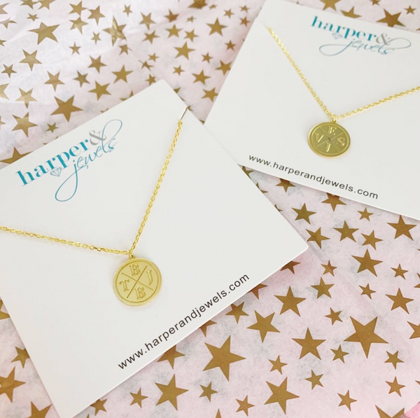 Small Personalized Coin Disc Necklace