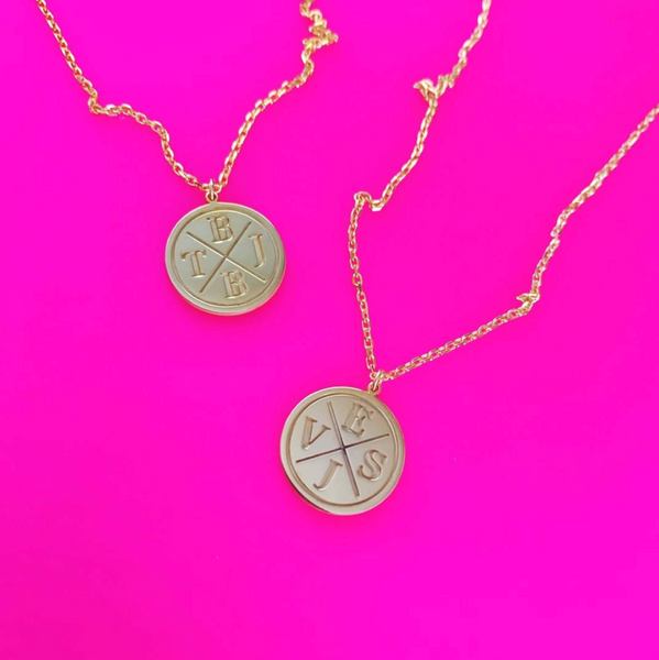 Small Personalized Coin Disc Necklace