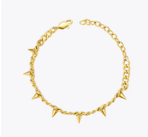 Chain Link Bracelet with Spikes