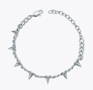 Chain Link Bracelet with Spikes