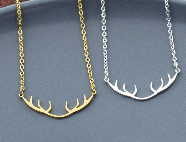 Dainty Elk Antler Necklace