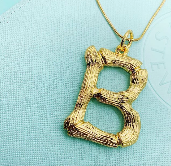 Celine letter necklace bamboo clearance