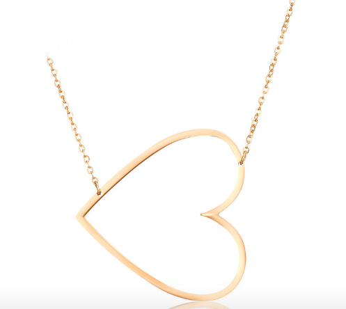 10K, 14K or 18K Solid Gold Dainty Heart Necklace Sideways Mini Heart in  Yellow Gold, Rose Gold or White Gold, Stacking Necklace - Etsy