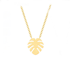 Dainty Palm Leaf Necklace