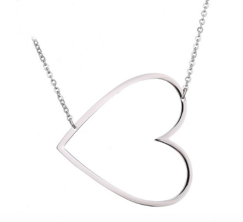 Diamond Sideways Heart Necklace 14K Yellow Gold 0.09ct Wholesale – Blue  Apple Imports